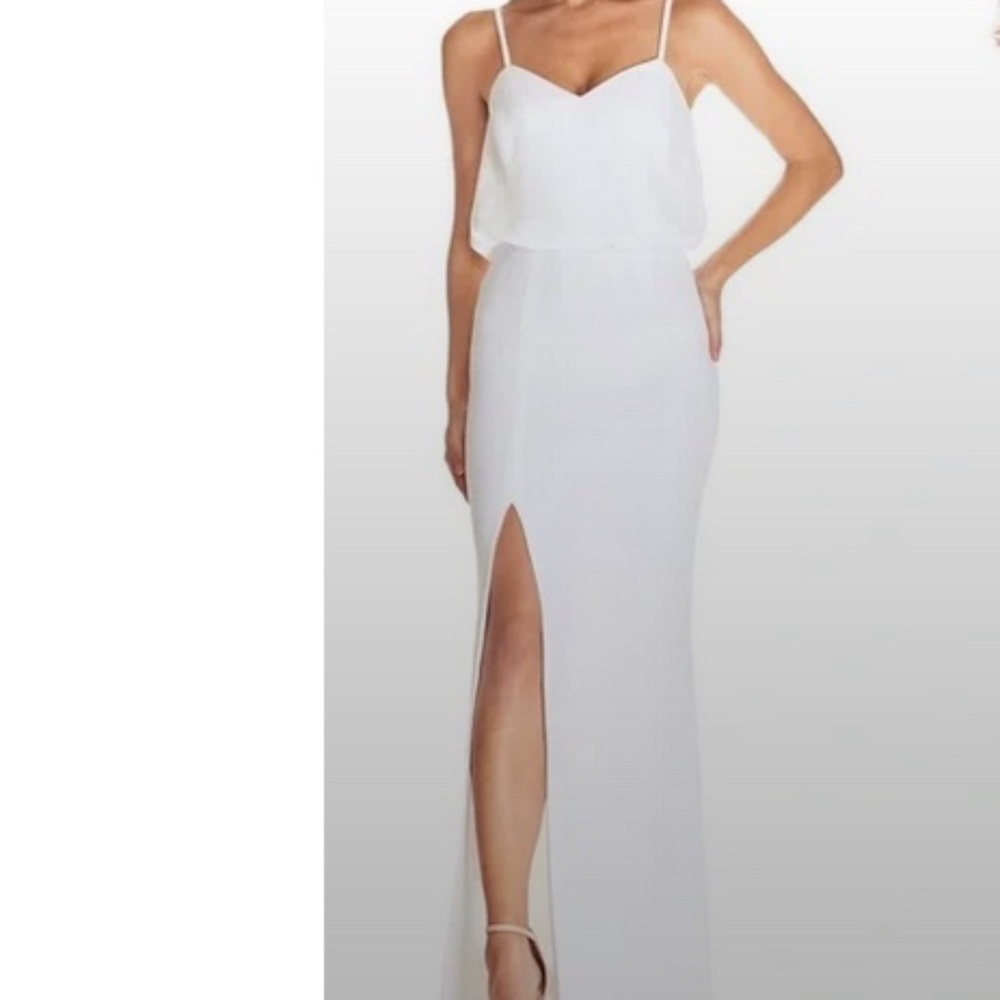 Dress the Population White Maxi Dress